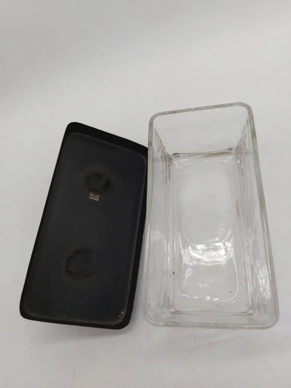 Glass Container Metal Lid With Handle Made In India Rectangle